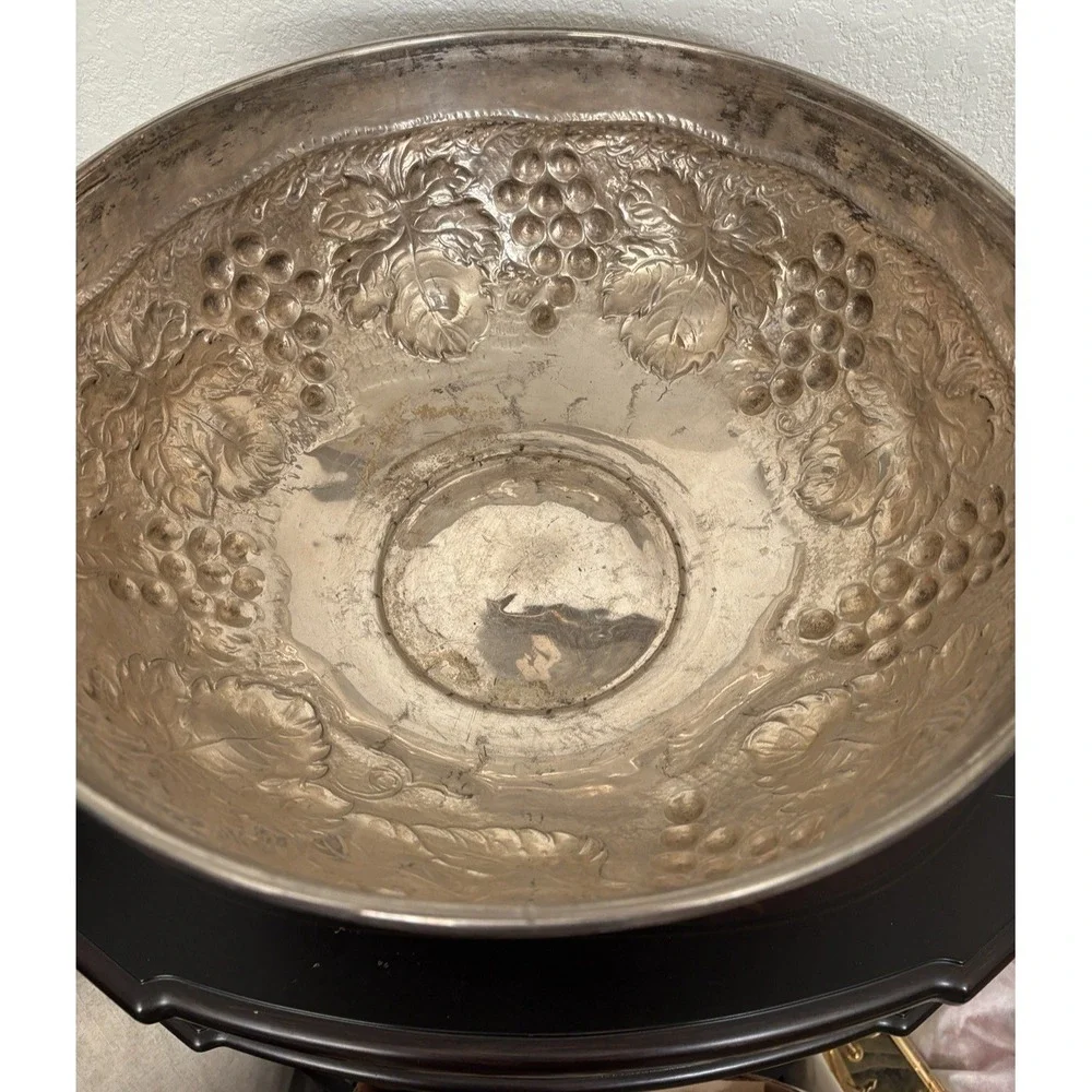 Vintage Extra Large Silver Plate Champagne Cooler Chiller Wine Ice Bucket